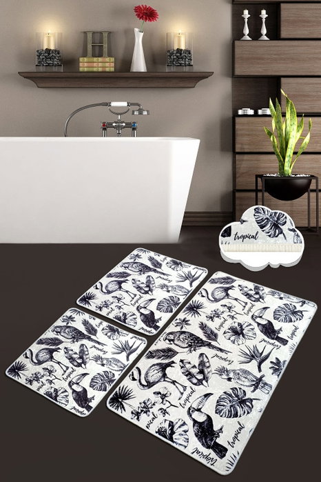 Mijölnir Juego de alfombrillas de baño Lori Multicolor Mijölnir Juego de alfombrillas de baño Lori Multicolor
